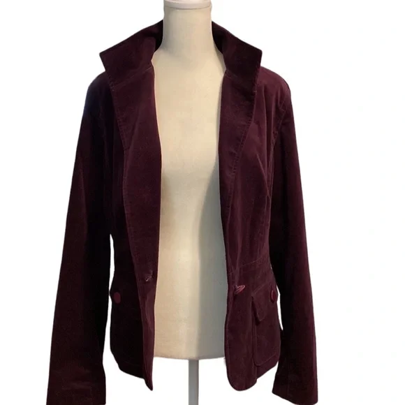 TALBOTS velvet plum blazer jacket - Picture 6 of 11